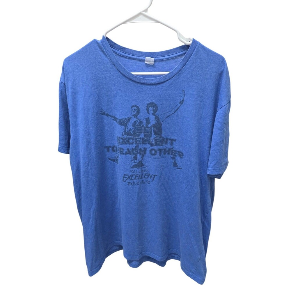 Loot Crate EXCLUSIVE Bill & Ted's Excellent Adventure Men's Blue Shirt; Size S